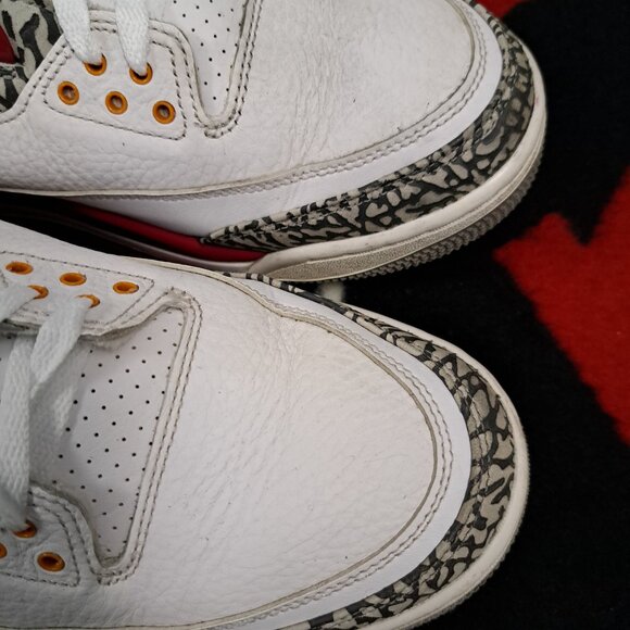 %Size 13 Nike Air Jordan 3 Retro Cardinal Red Classic Men Sneakers AJ8 main image 5